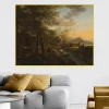 Italian Landscape with a Draughtsman by Jan Both Printed on Canvas