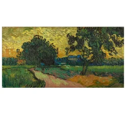 Landscape With the Chateau of Auvers at Sunset by Vincent van Gogh 1890