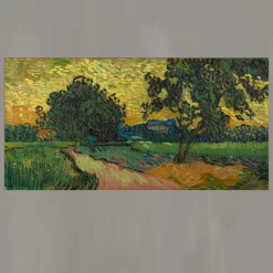 Landscape With the Chateau of Auvers at Sunset by Vincent van Gogh 1890