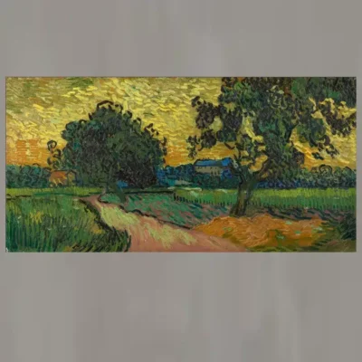 Landscape With the Chateau of Auvers at Sunset by Vincent van Gogh 1890