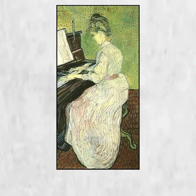 Marguerite Gachet at the Piano by Vincent van Gogh Printed on Canvas