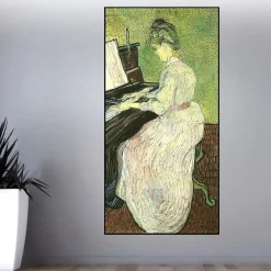 Marguerite Gachet at the Piano by Vincent van Gogh Printed on Canvas