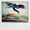 Over the Town by Marc Chagall Printed on Canvas