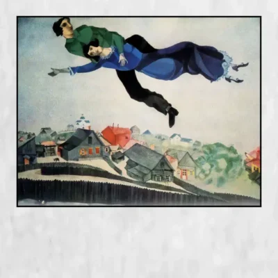 Over the Town by Marc Chagall Printed on Canvas