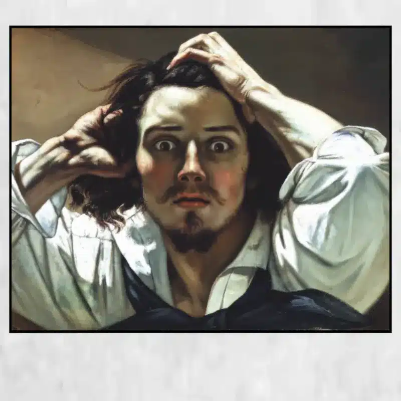 The Desperate Man by Gustave Courbet Printed on Canvas