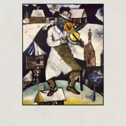 The Fiddler by Marc Chagall Printed on Canvas