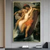 The Fisherman and the Siren by Frederic Leighton Printed on Canvas