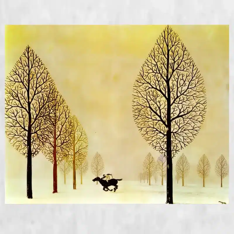 The Lost Jockey by René Magritte Printed on Canvas
