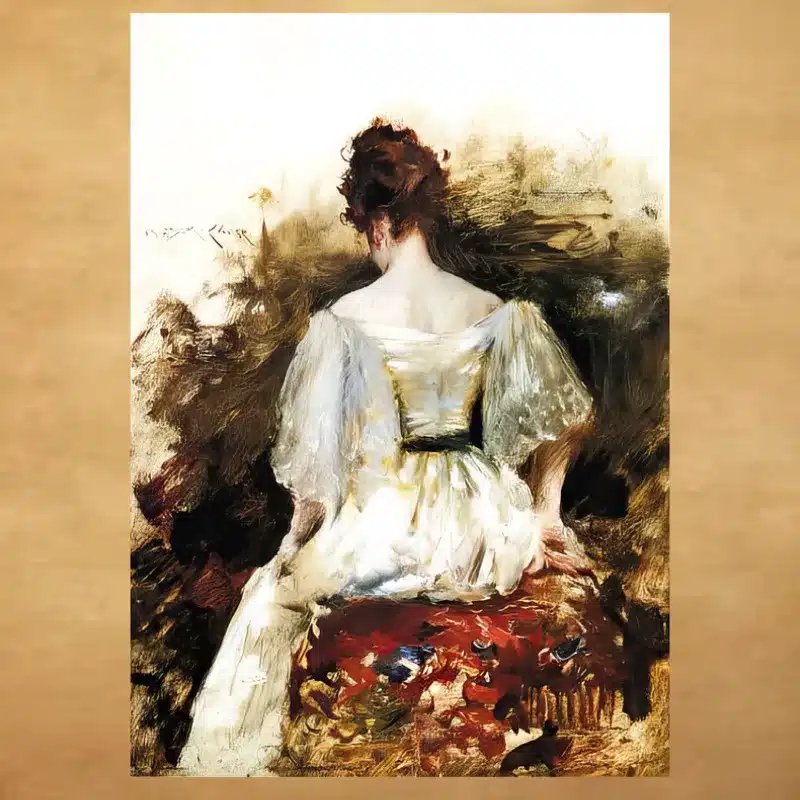 The White Dress by William Merritt Chase Printed on Canvas