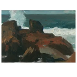 Waves Crashing on Rocks, Monhegan by Edward Hopper 1916