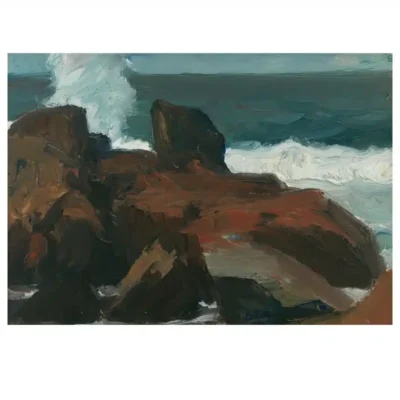 Waves Crashing on Rocks, Monhegan by Edward Hopper 1916
