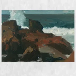 Waves Crashing on Rocks, Monhegan by Edward Hopper 1916