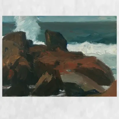 Waves Crashing on Rocks, Monhegan by Edward Hopper 1916