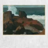 Waves Crashing on Rocks, Monhegan by Edward Hopper Printed on Canvas
