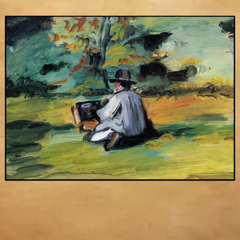 A Painter at Work by Paul Cézanne Printed on Canvas