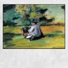 A Painter at Work by Paul Cézanne Printed on Canvas