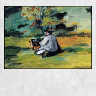 A Painter at Work by Paul Cézanne Printed on Canvas