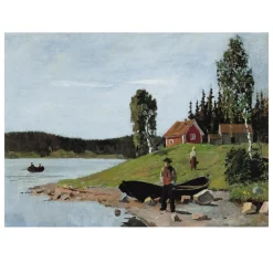 Bay with Boat and House by Edvard Munch 1881
