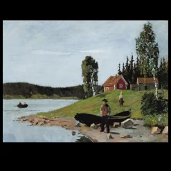 Bay with Boat and House by Edvard Munch 1881