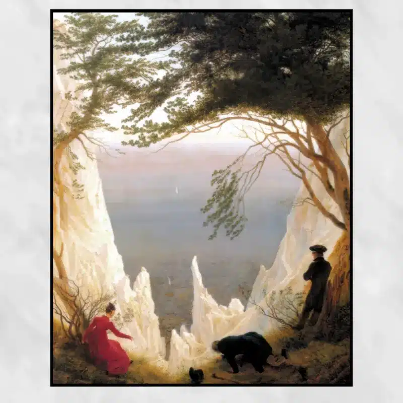 Chalk Cliffs at Rügen by Caspar David Friedrich Printed on Canvas