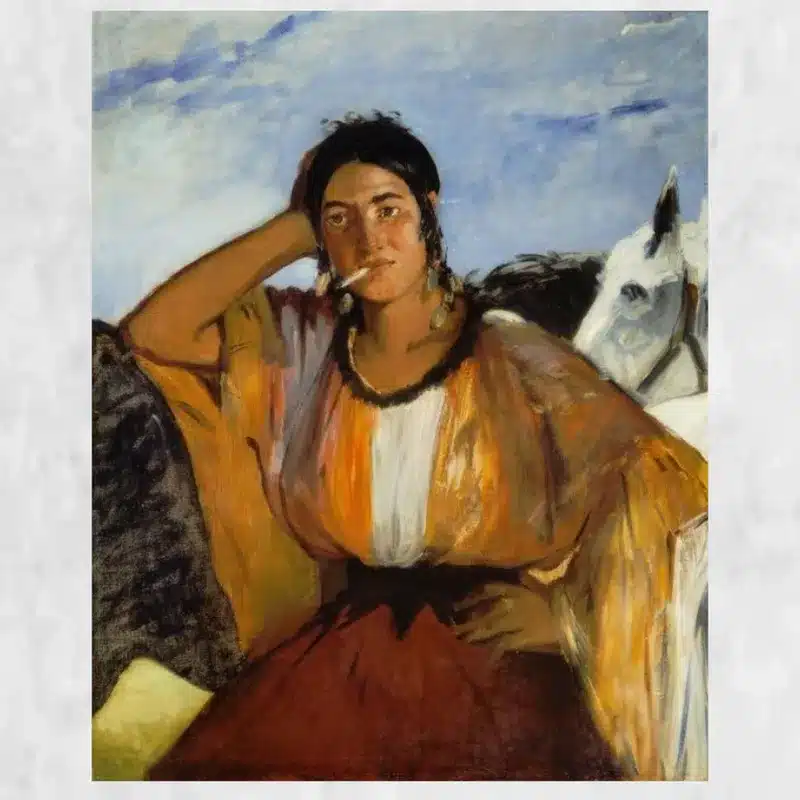 Gypsy with a Cigarette by Édouard Manet Printed on Canvas