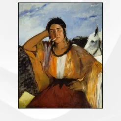 Gypsy with a Cigarette by Édouard Manet Printed on Canvas