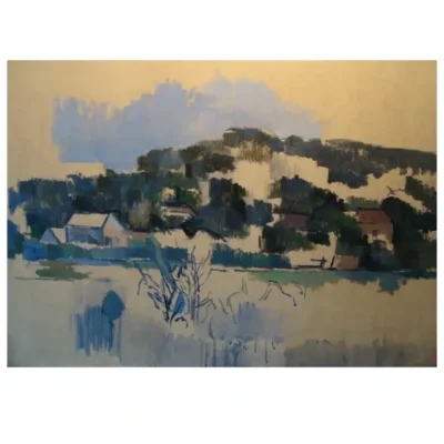 Houses on the Hill by Paul Cézanne 1900-1906