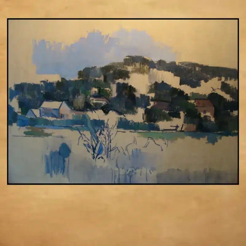 Houses on the Hill by Paul Cézanne Printed on Canvas