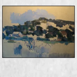 Houses on the Hill by Paul Cézanne Printed on Canvas