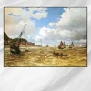 Mouth of the Seine by Claude Monet Printed on Canvas