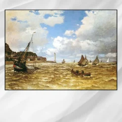 Mouth of the Seine by Claude Monet Printed on Canvas