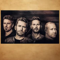 Nickelback Rock Band Members, Chad Kroeger, Daniel Adair, Mike Kroeger & Ryan Peake