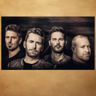 Nickelback Rock Band Members, Chad Kroeger, Daniel Adair, Mike Kroeger & Ryan Peake
