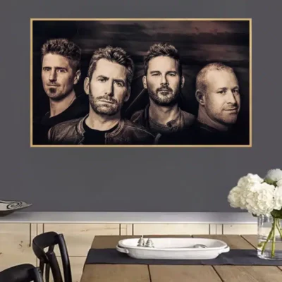 Nickelback Rock Band Members Printed on Canvas