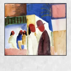 On the Street by August Macke Printed on Canvas