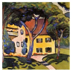 August Macke 1910 Staudacher's House at the Tegernsee