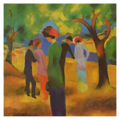 August Macke 1913 Lady in a Green Jacket