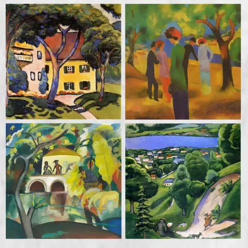 Paintings by August Macke Printed on Canvas