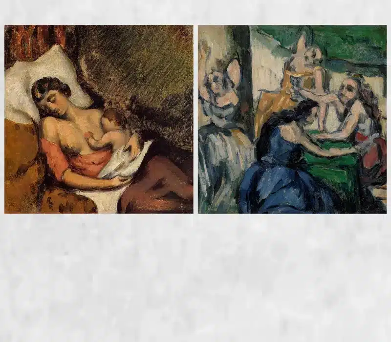 Paul Cézanne The Courtesans & Breast Feeding Printed on Canvas