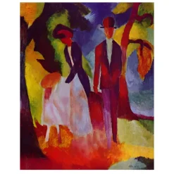 People at the Blue Lake by August Macke 1913