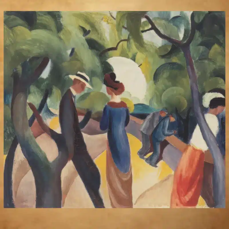 Promenade by August Macke Printed on Canvas