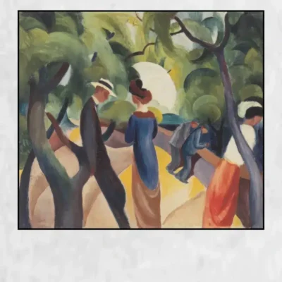 Promenade by August Macke Printed on Canvas