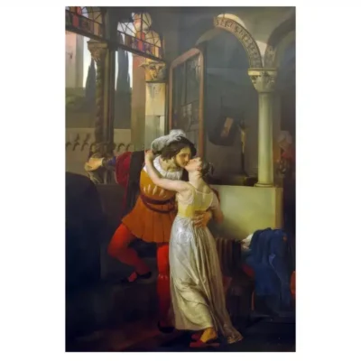 Romeo and Juliet’s Last Kiss by Francesco Hayez 1823
