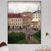 Street Corner on Karl Johan by Edvard Munch Printed on Canvas