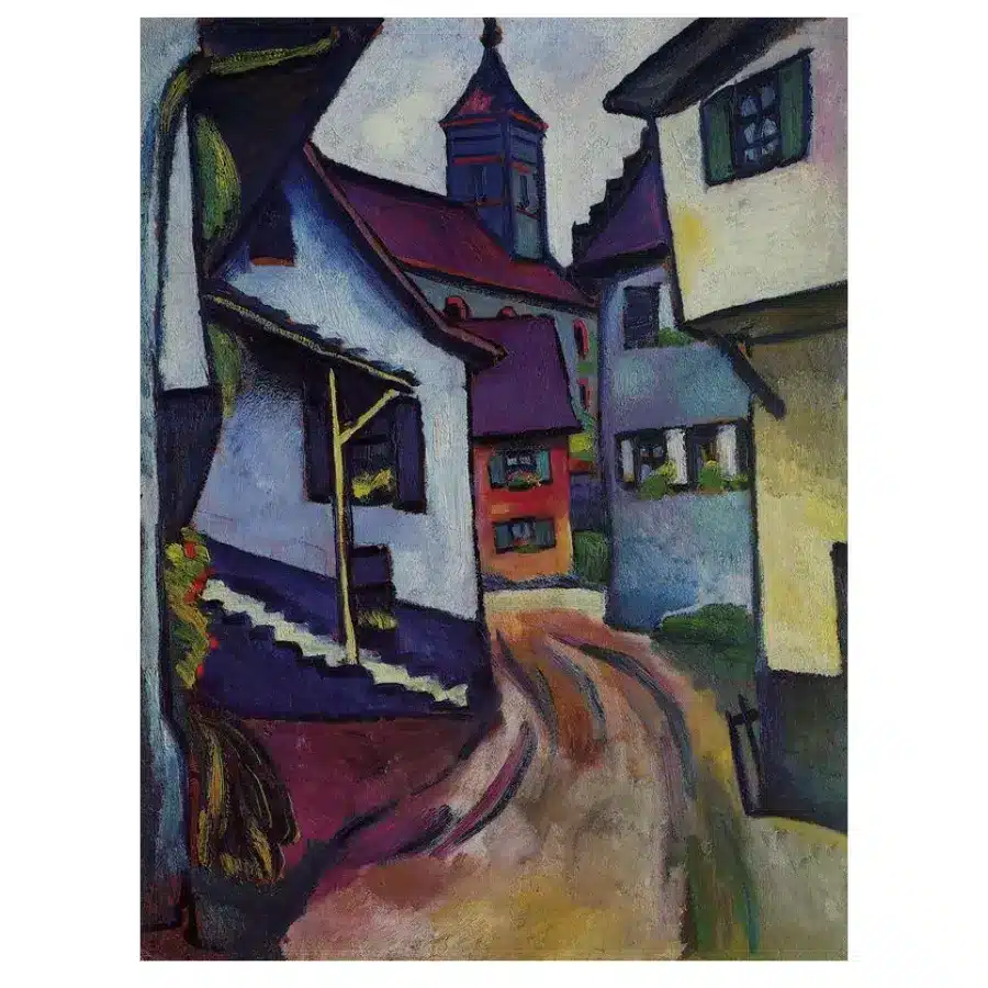 Street with Church in Kandern by August Macke 1911