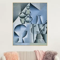 Table at a Café by Juan Gris Printed on Canvas
