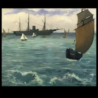 The Kearsarge at Boulogne by Édouard Manet 1864