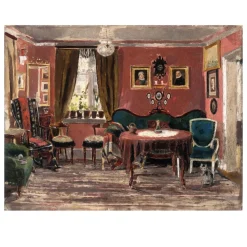 The Living-Room of the Misses Munch by Edvard Munch 1881