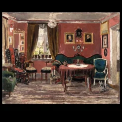 The Living-Room of the Misses Munch by Edvard Munch 1881