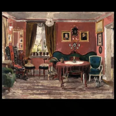 The Living-Room of the Misses Munch by Edvard Munch 1881